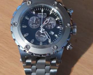 Invicta Reserve Subaqua Mens Silver Tone Watch