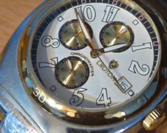 Croton Mens Watch With Two Tone Band And Dial