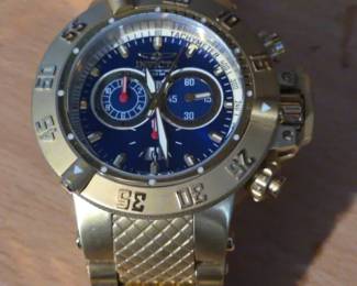 Invicta Subaquanoma III Mens Watch Gold Plated