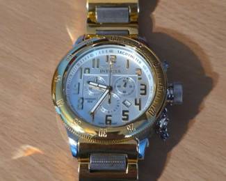Invicta Russian Diver Mens Watch Two Tone Gold And Silver Band