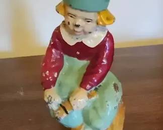 Dutch Boy On The Barrel Bank