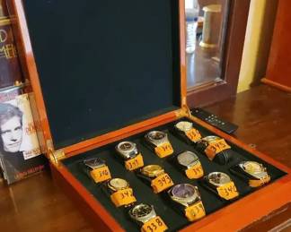 Wooden 12 Piece Watch Box Watches Not Included