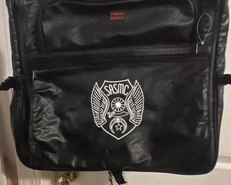 Leather Masonic Motorcycle Club travel Bag
