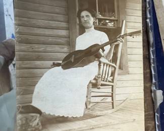 1920s Real Photo Post Card, Lady w/ Guitar. Many More Pictures Below