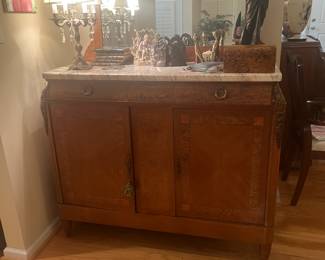 French Marble Top Sideboard 