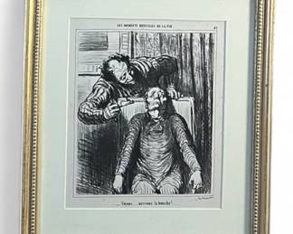 Honore Daumier, "Tu avais bien besoin d'ecrire un testament...a'"''''''"p