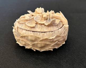 Carved Asian trinket box 