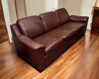 genuine leather sleeper sofa