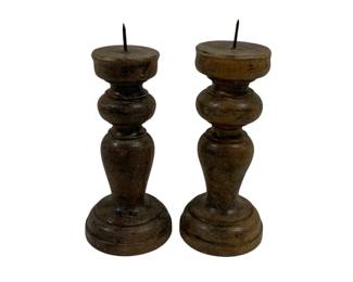 186 - Pair Candle Prickets 7"
