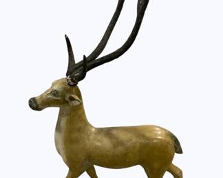 4107 - Carved Stag Statue 43 x 27 x 7
