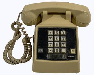 2314x - Vintage Dial Phone 8 x 9 x 5.5 used as-is electric/electronic/mechanical item - no guarantee all components, untested
