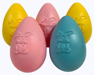 2268x - 5 Monumental Plastic Easter Eggs - 14" tall
