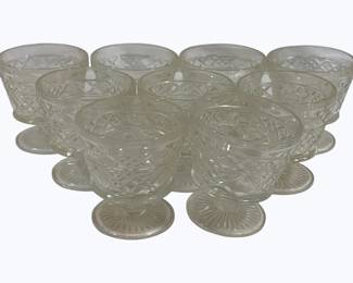 2212 - 11 Vintage Pressed Sherbets 4"
