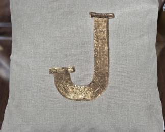 6051 - Sequin "J" Pillow
