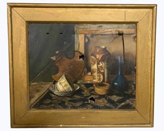 6256 - Vintage Framed Art, Damaged 24 x 28
