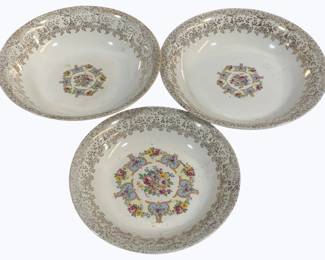 2277x - 3 Vintage Bowls - 8" & 9" round
