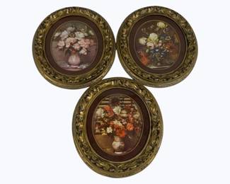 4031x - 3 Vintage Oval Wall Decor 10 x 9
