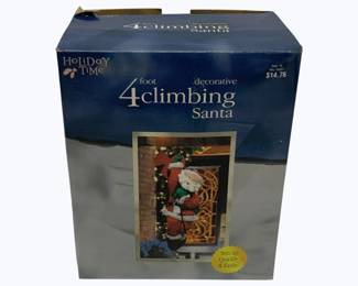 2151 - 4ft Decorative Climbing Santa in box used as-is electric/electronic/mechanical item - no guarantee all components, untested
