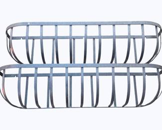 3553 - 2 Metal Planters - 36 x 8 x 8

