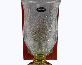 4130 - Crystal Hurricane w/ Brass Stand in Box

