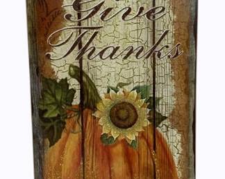 3183 - Give Thanks Sign 23.5 x 9.5
