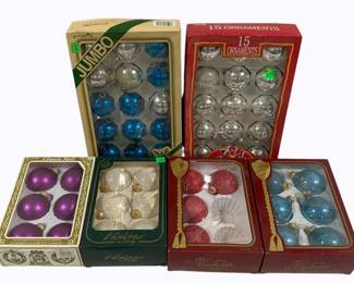 2100 - 6 boxes of Christmas Ornaments boxes are not all full
