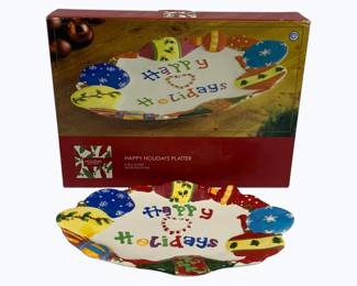 4021x - Home Accents Happy Holidays Platter in Box 13.75 x 10

