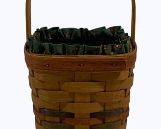 4039x - 1992 Longaberger Basket w/ Liner 10.5 x 6 x 5.5
