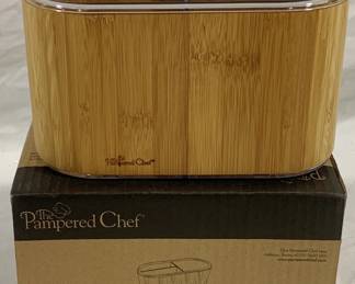 4164 - Pampered Chef Bamboo Sink Caddy w/ box
