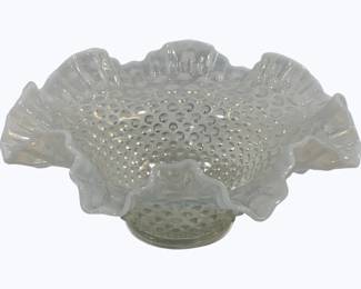 4035 - Fenton Opalescent Hobnail Bowl 4.5 x 10
