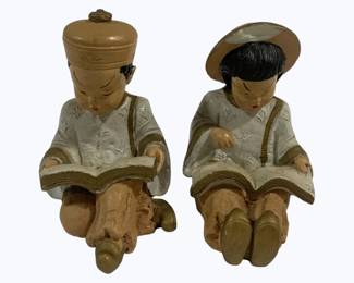 4001 - Pair Oriental Figures 6", Chipped
