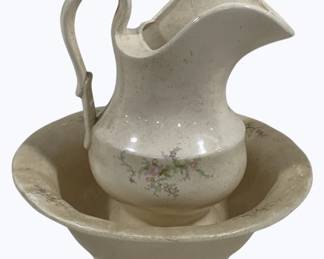 2076 - Ceramic Pitcher & Bowl Set - 11 x 12
