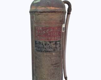 3037 - Vintage Buffalo Copper Fire Extinguisher 24"
