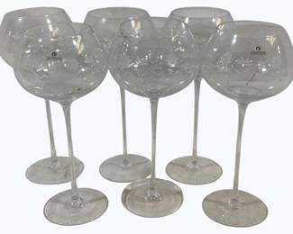 2901 - 6 Zodax Tall Wine Glasses - 11" tall

