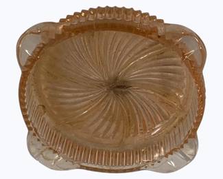 4026 - Pink Depression Glass Ashtray 4 x 4
