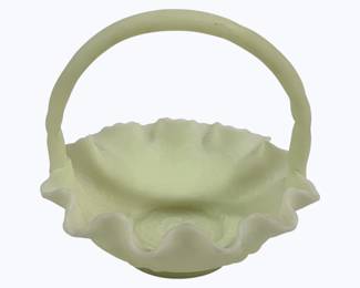 4013 - Fenton Green Satin Basket 8 x 8
