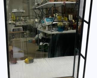 2638 - Wood, Metal & Mirror Shelf - 16 x 24 x 3
