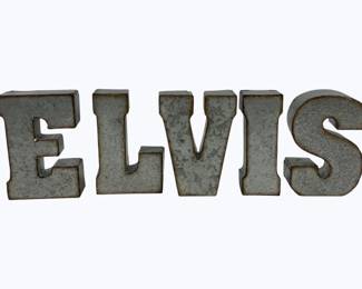2914 - Metal Letters "Elvis" - 7" tall
