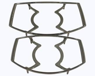 4224 - 2 Corning Ware Metal Casserole Trivets 7 x 10 & 7.5 x 9.5
