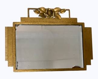 6237 - Art Deco Framed Mirror, some losses 23 x 17
