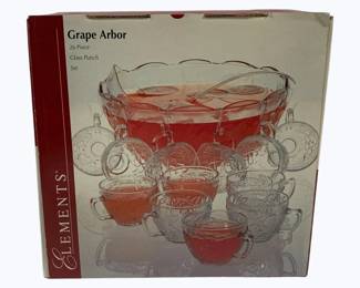 4024x - Elements Grape Arbor Punch Bowl Set in Box
