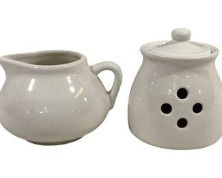 1788 - Pfaltzgraff Creamer & Covered Jar 5"
