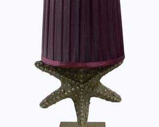 2846 - Starfish Lamp w/ Shade 20.5"
