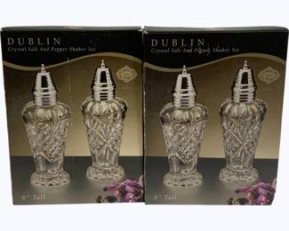 4118 - 2 Dublin Salt & Pepper Shakers in Boxes 6"
