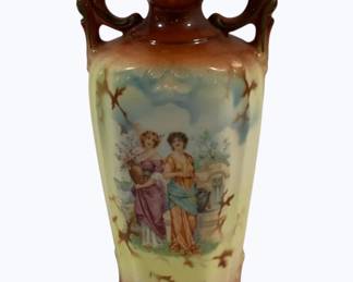 4007 - Porcelain Vase 8.25", chipped
