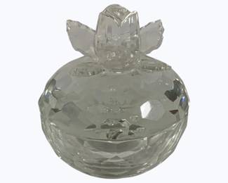 3091 - Crystal Dish w/ lid - 4" tall
