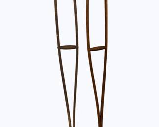 7137 - Pair of Wooden Vintage Crutches 50" tall
