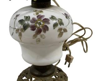 2288 - Vintage Lamp Base, Painted 11" used as-is electric/electronic/mechanical item - no guarantee all components, untested
