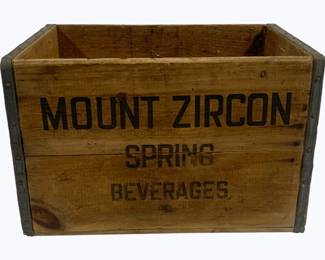 4051 - Vintage Mount Zircon Spring Water Wooden Crate 12 x 18 x 12
