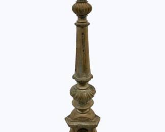 4079 - 30" Tall Carved Candle Pricket
